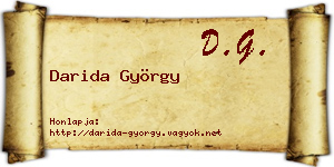 Darida György névjegykártya